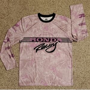 New Honda Racing Motorcross Pink Long Sleeve Shirt